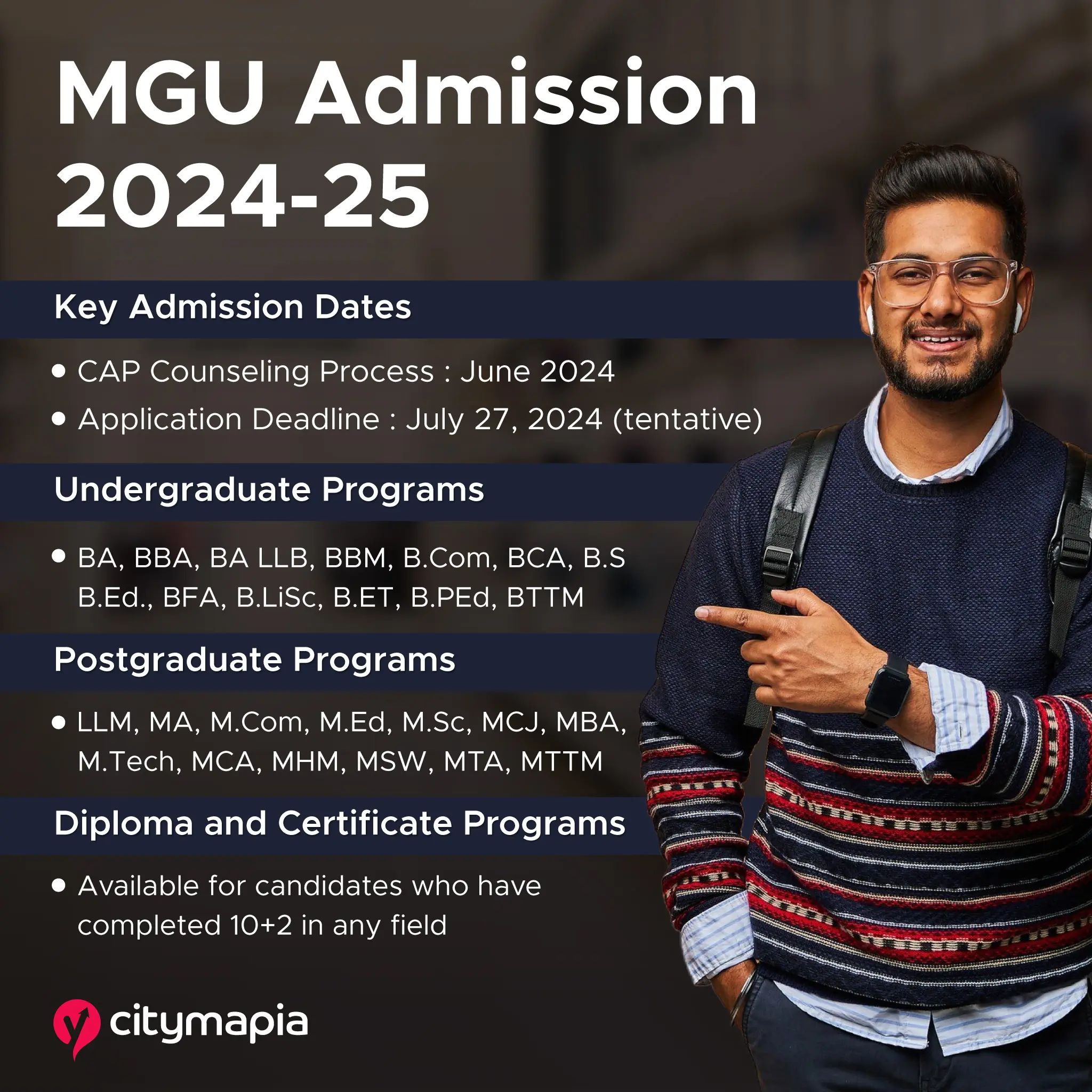 MGU Admission 2024-25 | Kerala: Important Dates, Application Details & Courses
