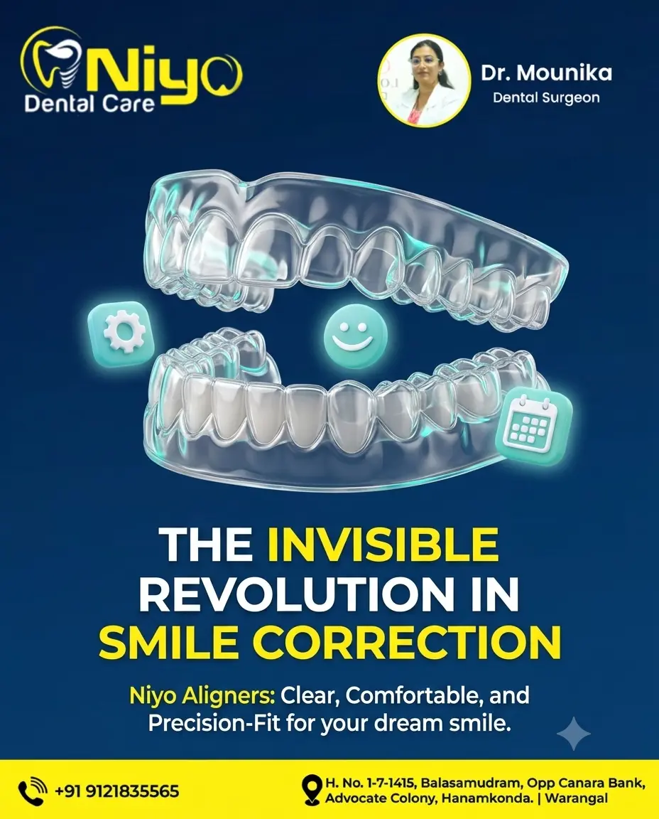  Get Your Dream Smile Invisibly with Clear Aligners at Niyo Dental Care! ✨🦷