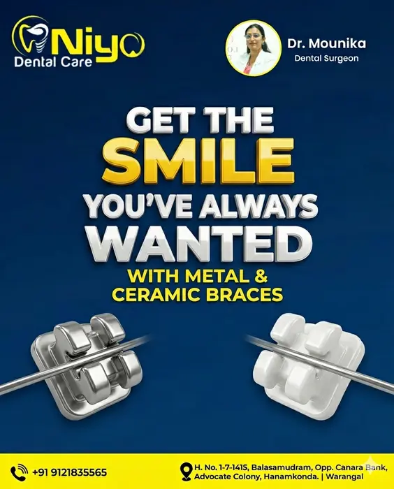 😁 ✨ Change Your Smile with Metal & Ceramic Braces at Niyo Dental Care! ✨