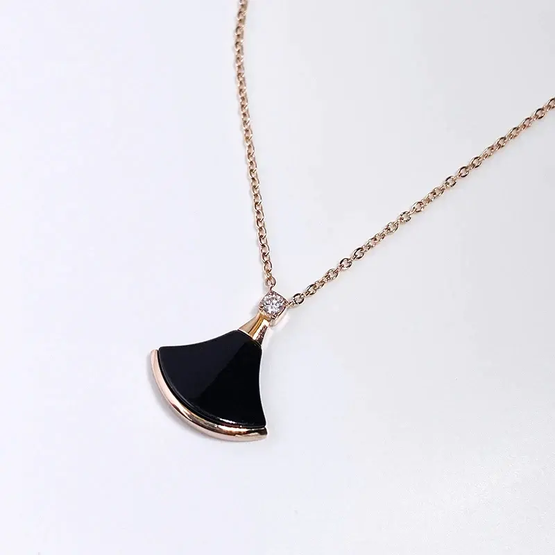 Titanium Steel Classic Shell Skirt Necklace