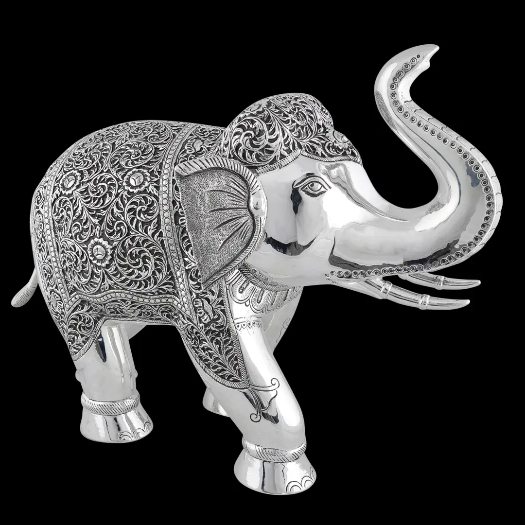 Antique Silver Elephants