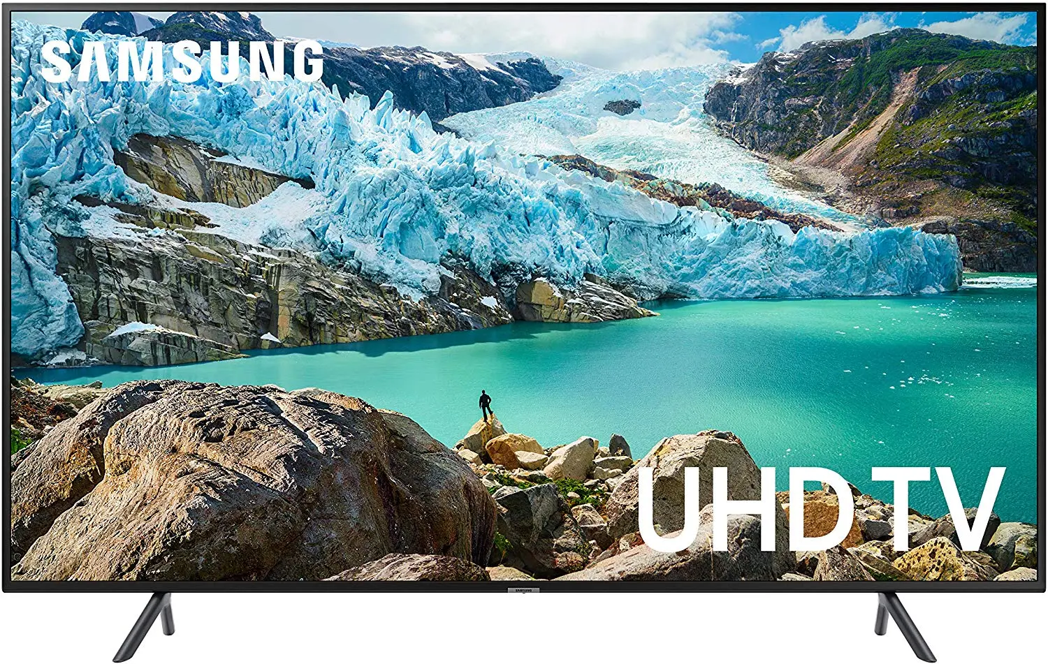 Samsung 55RU7100 55 Inch Flat Smart 4K UHD TV Series 7 (2019) Black by SAMSUNG