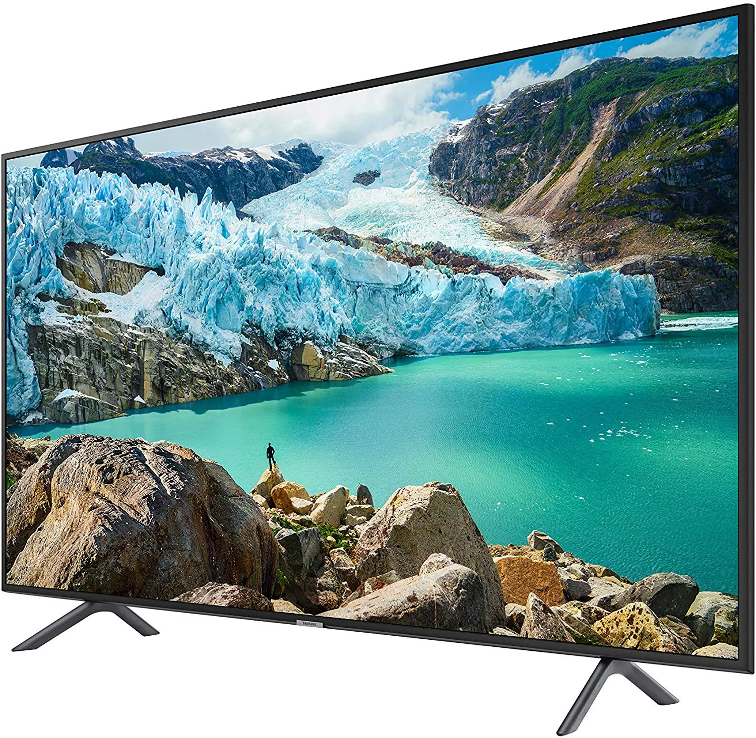 Samsung 55RU7100 55 Inch Flat Smart 4K UHD TV Series 7 (2019) Black by SAMSUNG