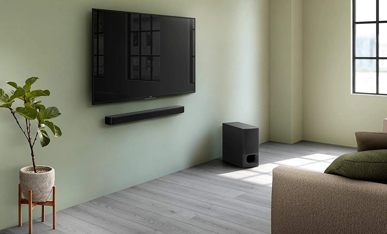 Sony HT-S350 2.1Ch Soundbar with Wireless Subwoofer (Dolby Audio,Bluetooth Connectivity, Wireless Connectivity with TV)