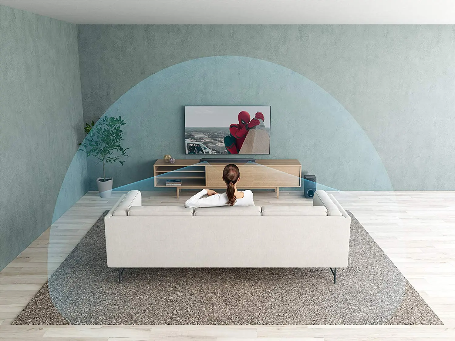 Sony 2.1 Soundbar with Dolby Atmos and Bluetooth - HT-X9000F