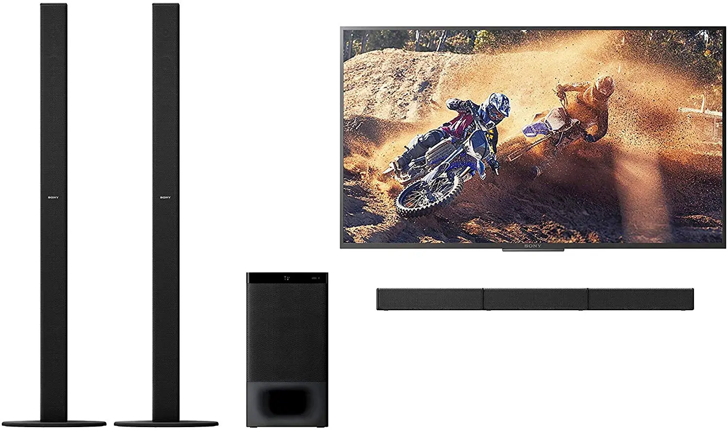 Sony HT-S700RF | 5.1 Channel Home Cinema Soundbar System with Tallboy Speakers | Bluetooth technology | HT S700RF - Black