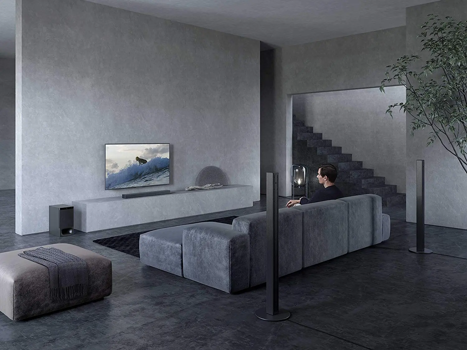 Sony HT-S700RF | 5.1 Channel Home Cinema Soundbar System with Tallboy Speakers | Bluetooth technology | HT S700RF - Black