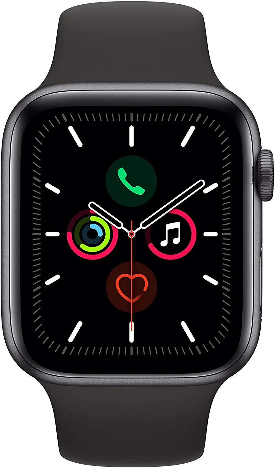 Apple Watch Series 5 - 44 mm Space Grey Aluminum Case with Black Sport Band