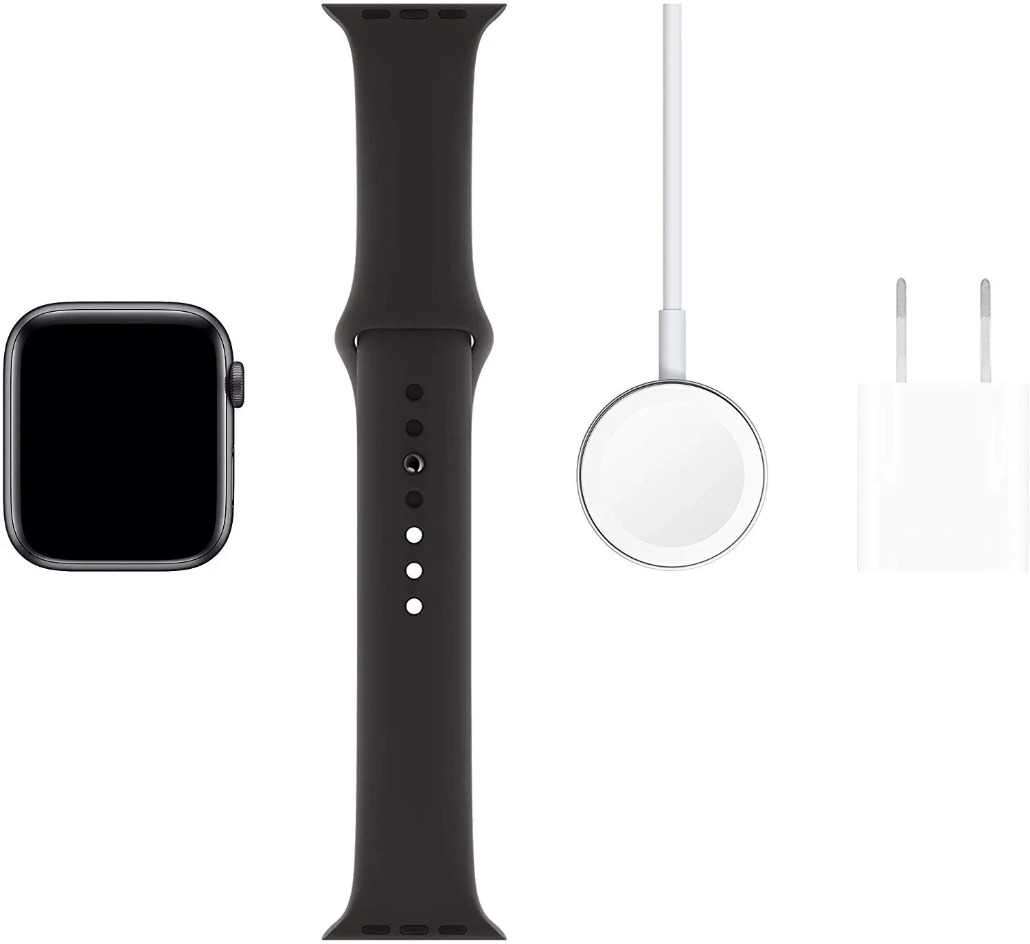 Apple MWV82 Watch Series 5-40 mm Space Grey Aluminum Case with Black Sport Band, GPS - (Pack of1)