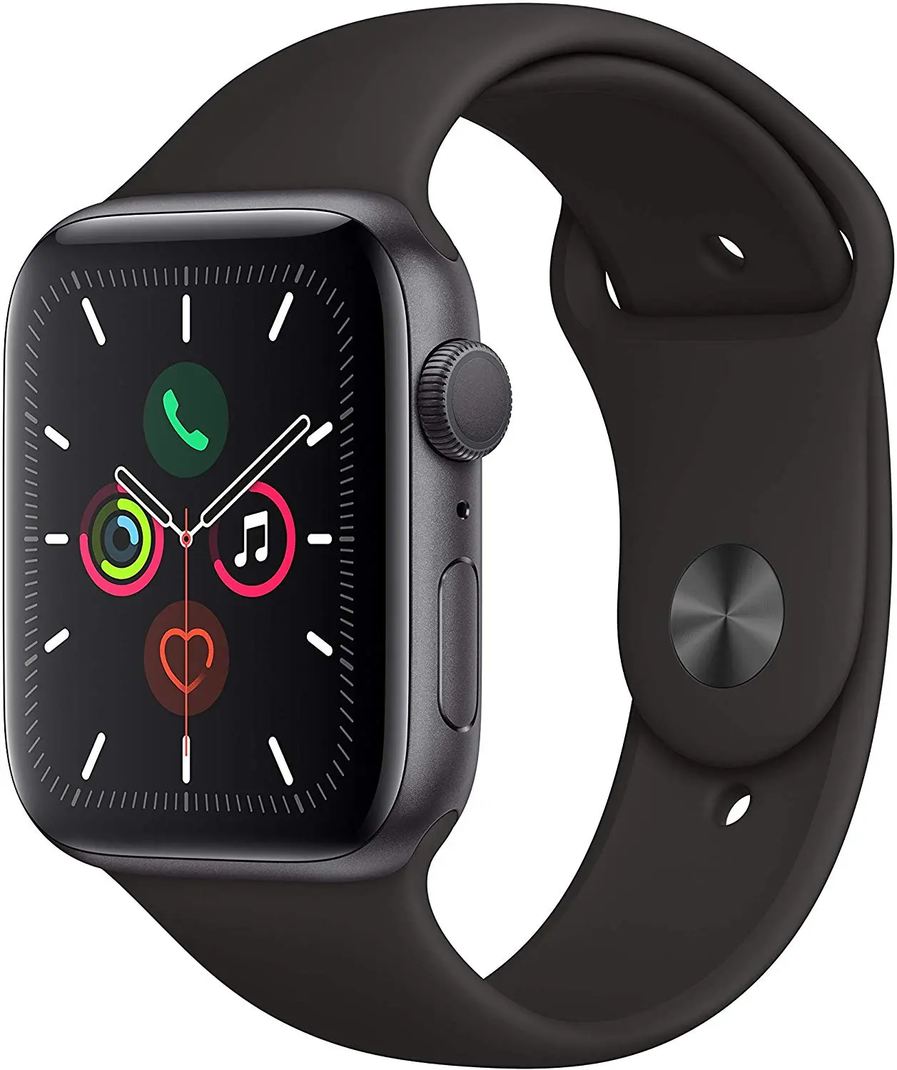 Apple MWV82 Watch Series 5-40 mm Space Grey Aluminum Case with Black Sport Band, GPS - (Pack of1)