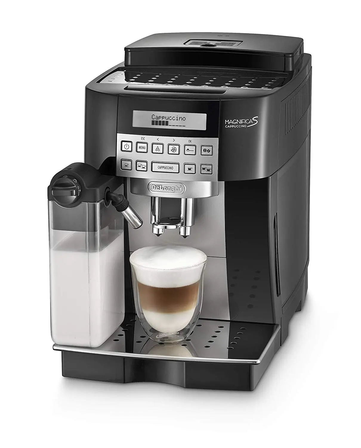 De'Longhi ECAM 22.360.B Bean to Cup Coffee Machine, Plastic, 1450 W, 1.8 liters