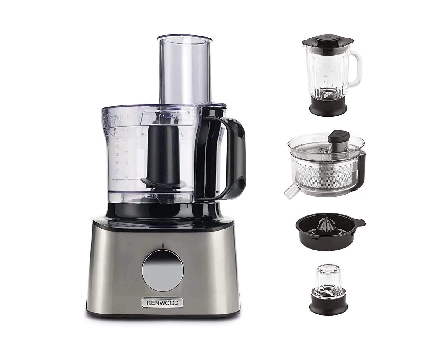  Kenwood 800 Watts Multi Metal Body Pro Food Processor, Silver, 2.1 litre, FDM307SS