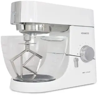 Kenwood KMC015 Chef Titanium Stand Mixer, 1400 Watt - White Gloss