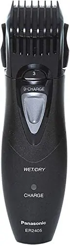Panasonic ER2405 Rechargeable Body Hair & Beard Trimmer, Wet/Dry