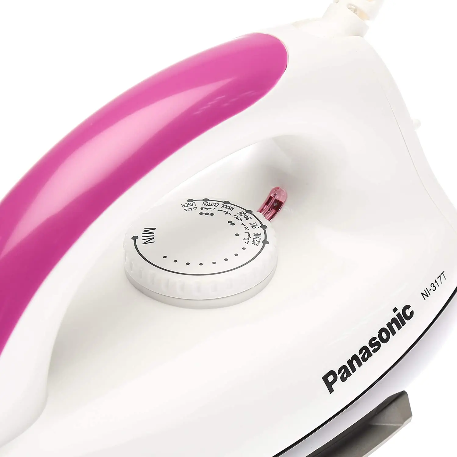 Panasonic Light Weight Dry Iron, White - Ni-317t, Pink