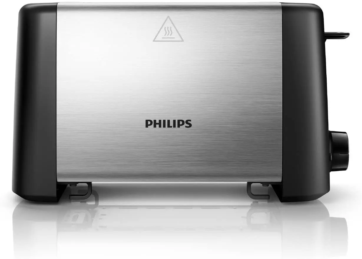 Philips Daily Collection Toaster HD4825/91, in a compact metal design, Great toast, no matter fresh or frozen, Defrost and toast bread straight from frozen, Variable browning control.