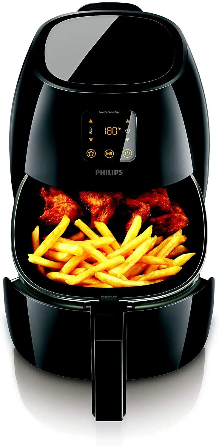 Philips Avance Collection XL Air Fryer With Rapid Air technology HD9240/91, Multicooker 1.2kg, Digital screen, Recipe booklet, Unique design for delicious and low-fat cooking results, , Black.