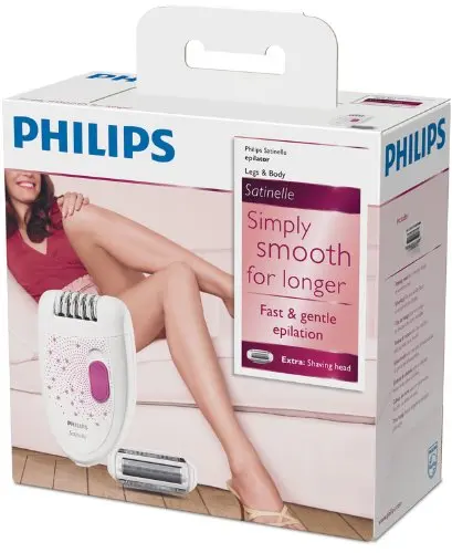 Philips HP6419/02 Satinelle Legs and Body Epilator with Shaving Head by PHILIPS