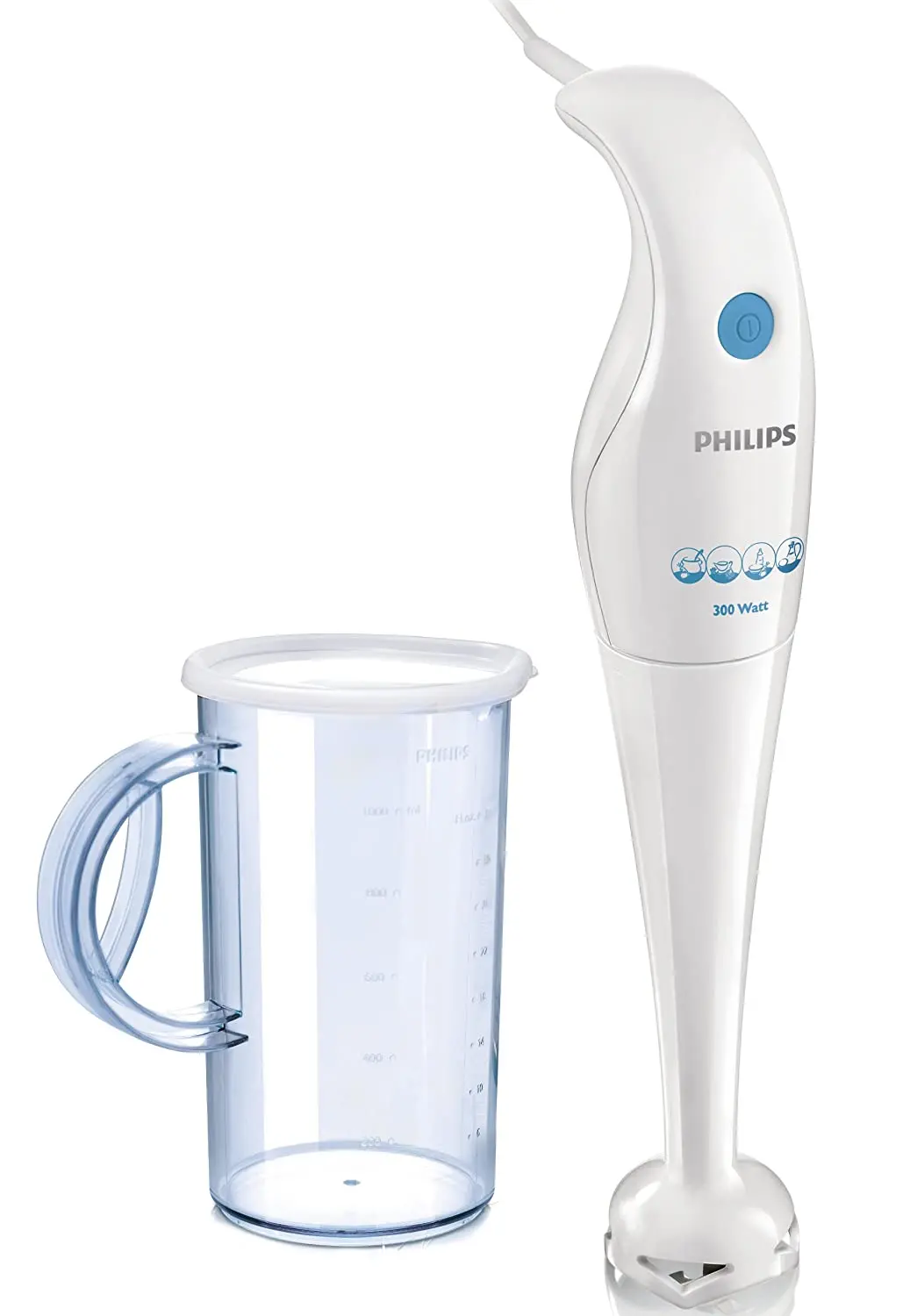Philips HR1341/00 Daily Collection Hand Blender with Storage Beaker and Lid - 300 Watt
