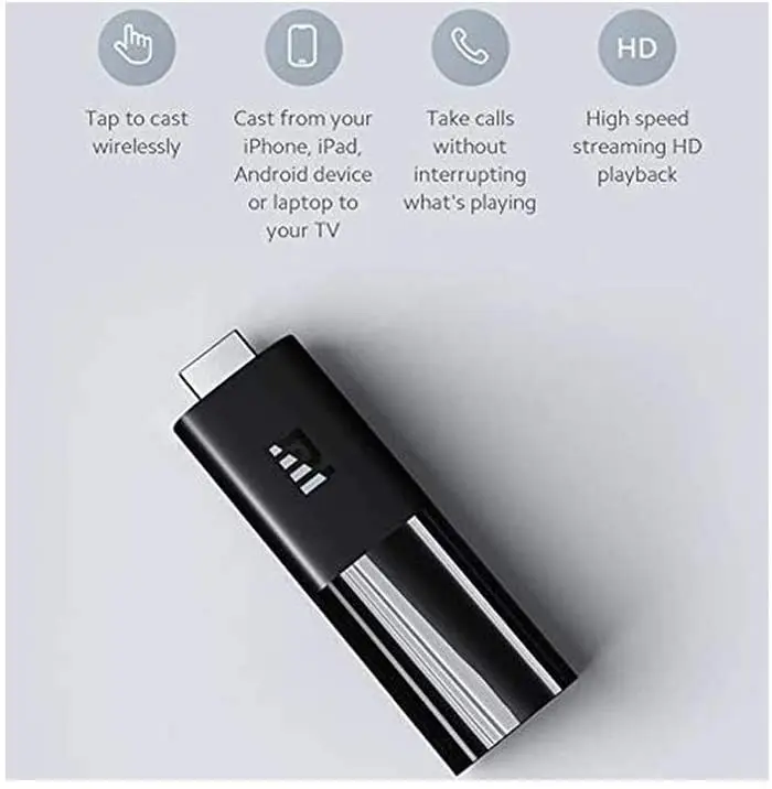Xiaomi PFJ4098EU Xiaomi Mi TV Stick Android TV 9.0 Quad-core 2K HDR Dolby DTS HD Dual Decoding 1GB RAM 8GB ROM Google Assistant Netflix