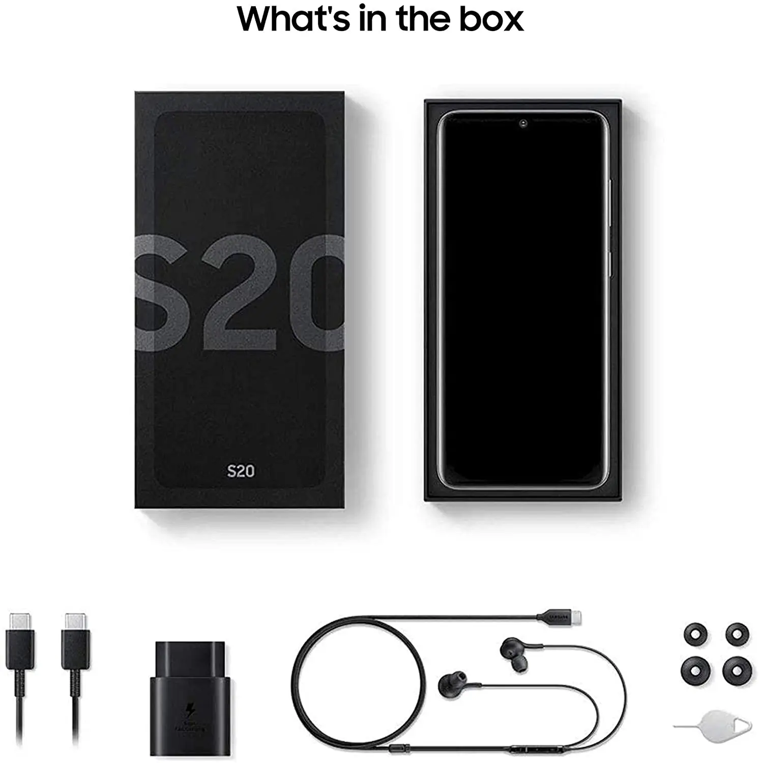 Samsung Galaxy S20+ 5G, 12GB RAM, 128GB, Cloud Blue - UAE Version + Samsung Galaxy Buds Plus