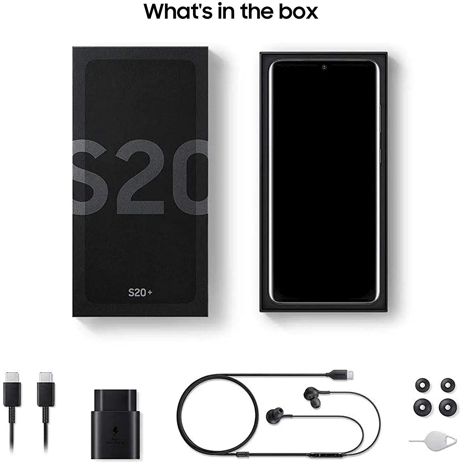 Samsung Galaxy S20+ 5G, 12GB RAM, 512GB, Cosmic Gray - UAE Version + Samsung Galaxy Buds Plus