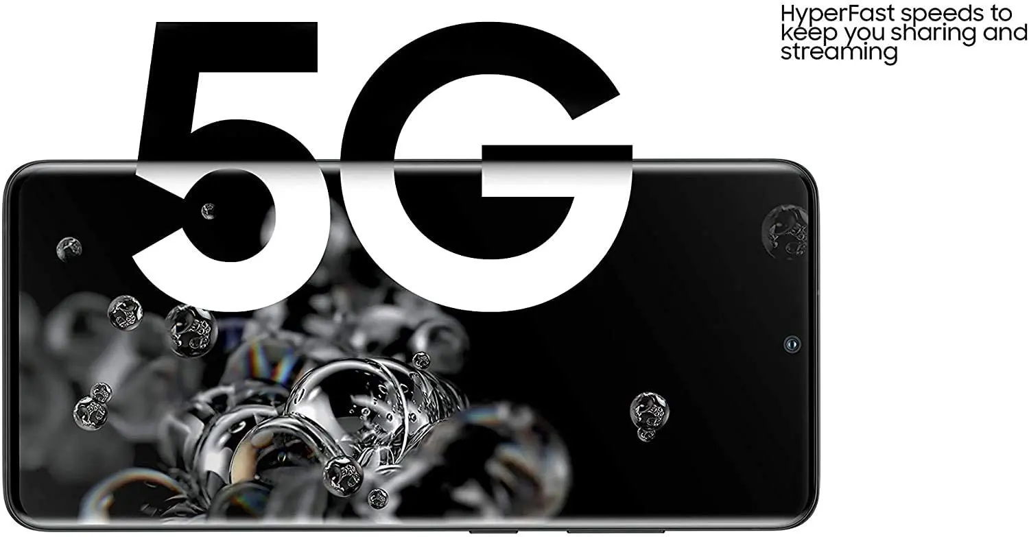 Samsung Galaxy S20 Ultra 5G, 12GB RAM, 128GB, Cosmic Black - UAE Version + Samsung Galaxy Buds Plus