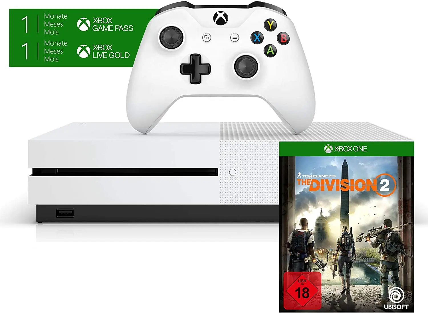 Microsoft Xbox One S 1 Tb With Division 2 - White (Xbox One)