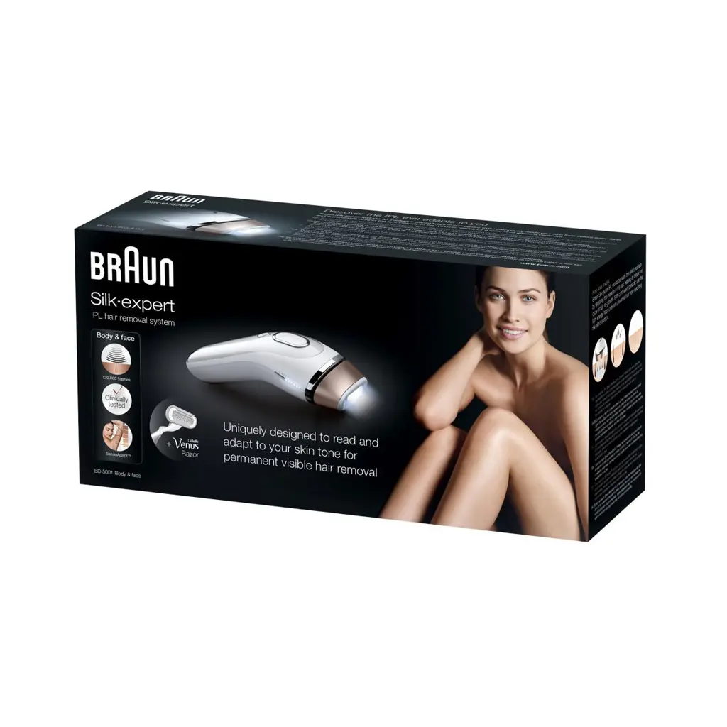 Braun Silk-expert BD5001 IPL With Gillette Venus Razor