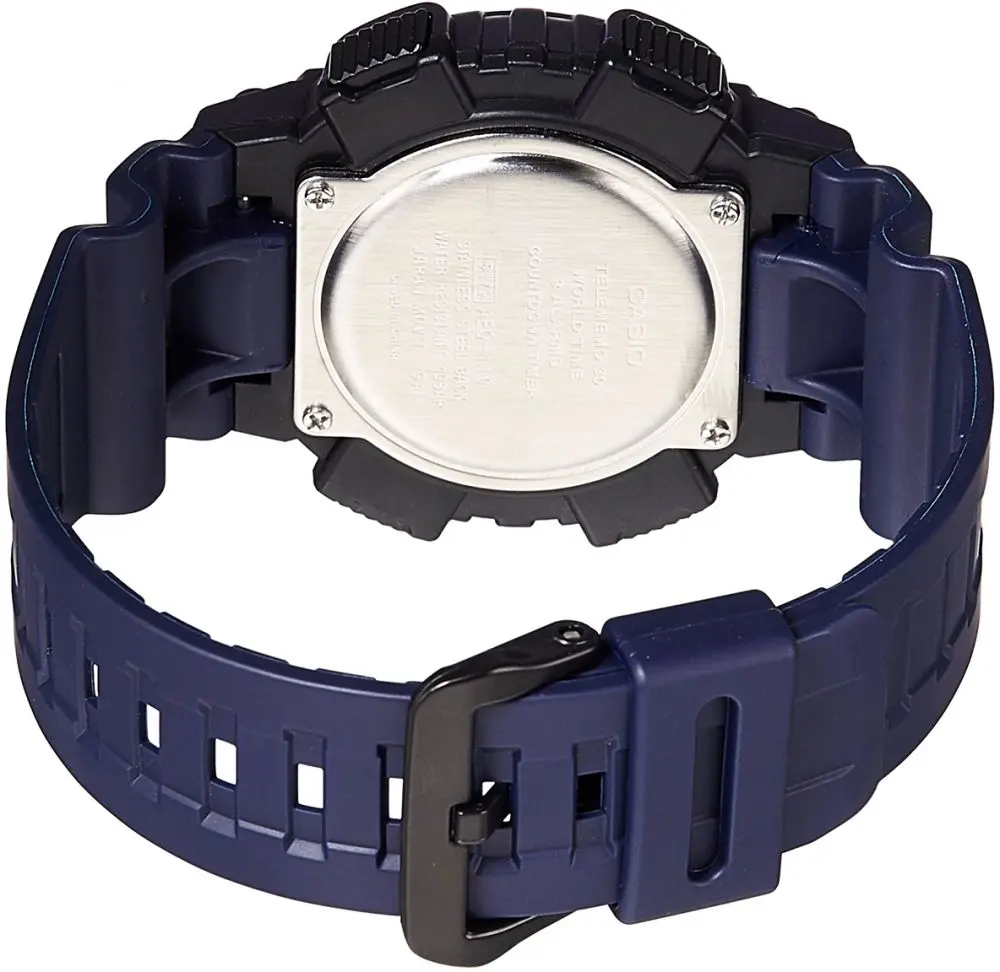 Casio Digital Men's Black Dial Silicone Band Watch - AEQ-110W-2AVDF