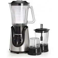 Black & Decker 600W Glass Blender with with Grinder and Mincer Chopper - White and Black [BX600G-B5]