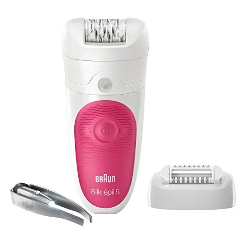 Braun Silk epil 5 5-531 – Wet & Dry Cordless Epilator with 3 extras including a Lighted Tweezer