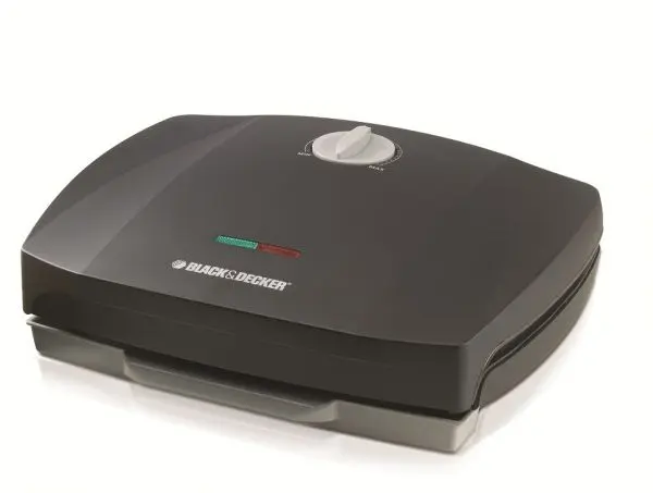 Black & Decker 1750W Contact Grill Waffle Maker, Black - GM1750-B5