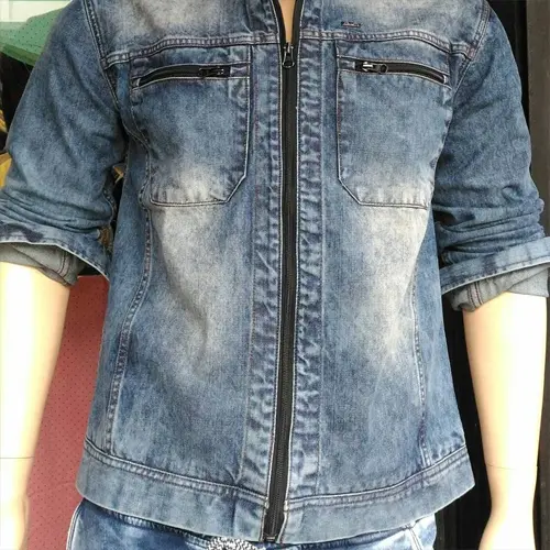Lafantar Men's Solid Casual Denim Blue Shirt