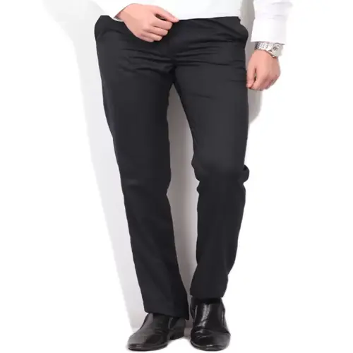 John Players Regular Fit Men's Dark Blue Trousers