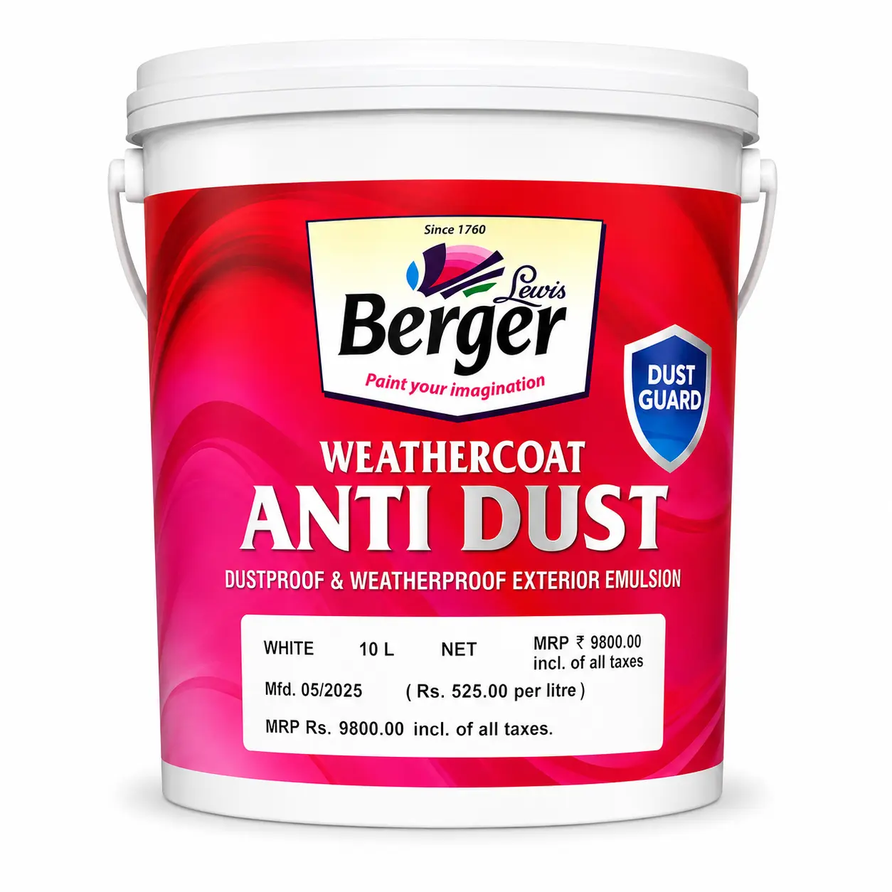 Berger WC Anti Dust Ext White- 10L