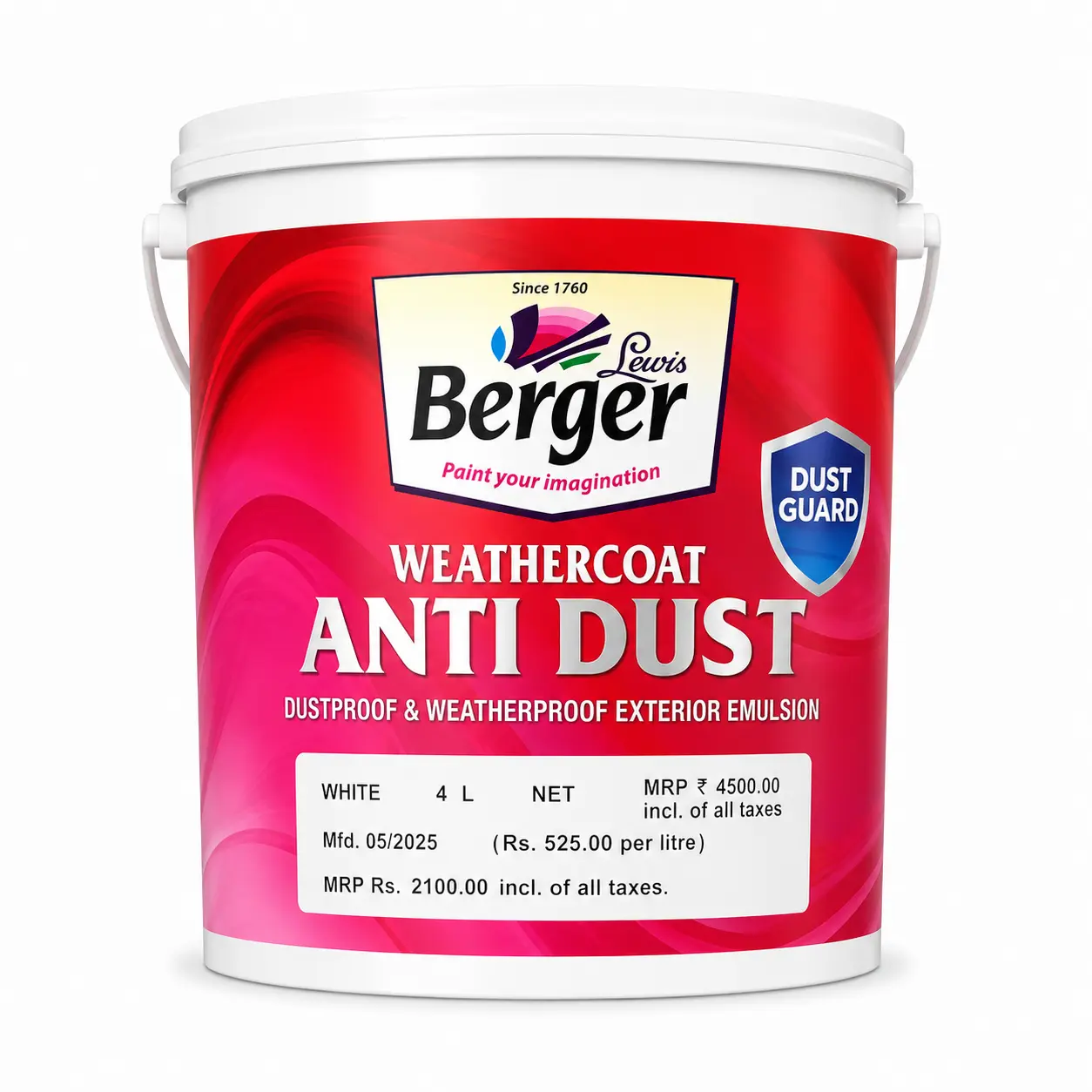 Berger WC Anti Dust Ext White- 4L
