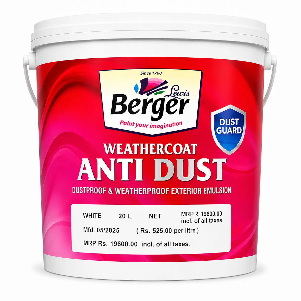 Berger WC Anti Dust Ext White- 20L