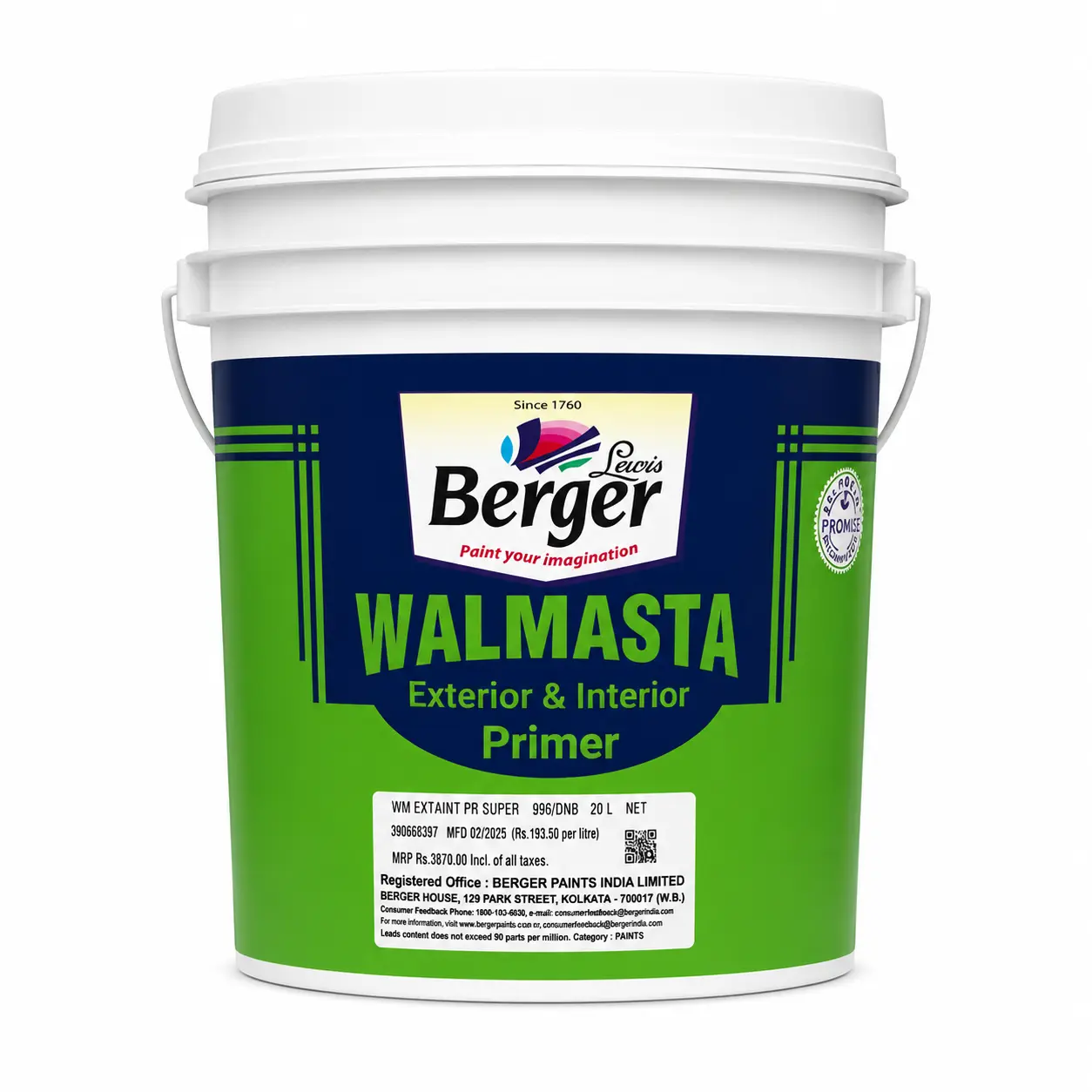 Berger Walmasta Ext & Int Primer Super 20L