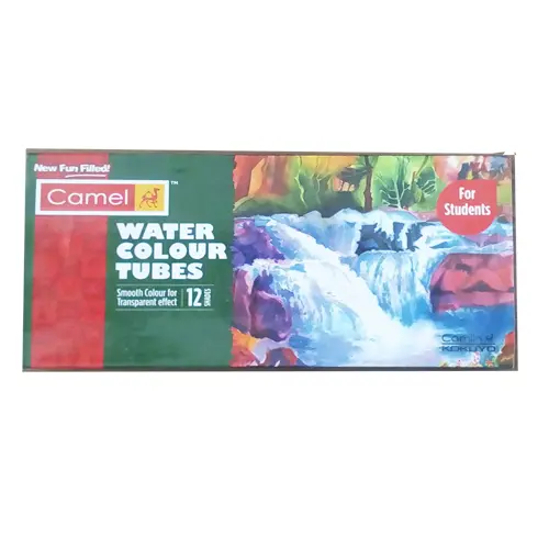 CAMEL WATER COLOUR TUBES 12 SHADES