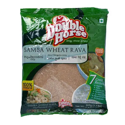 DOUBLE HORSE SAMBA WHEAT RAVA 500 GRAMS