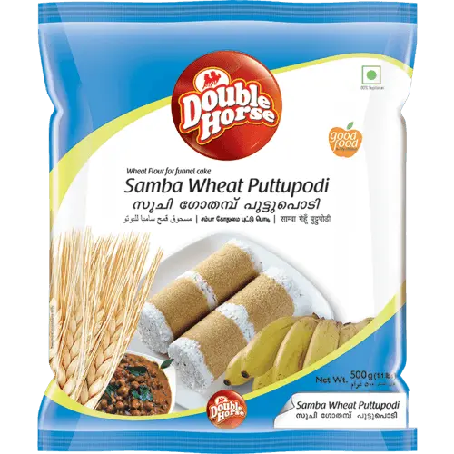 DOUBLE HORSE SAMBA WHEAT PUTTU PODI 500 GRAMS