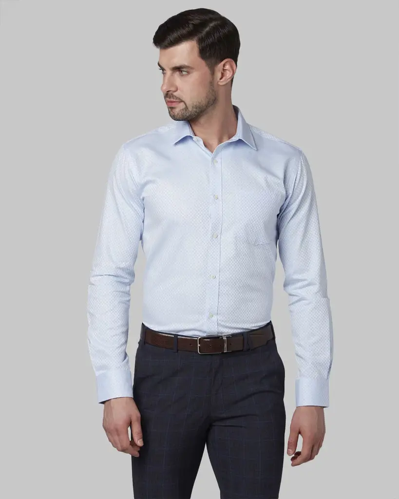 Park Avenue Light Blue Slim Fit Shirt