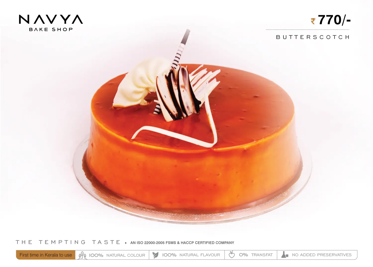 Butterscotch cake in Kochi