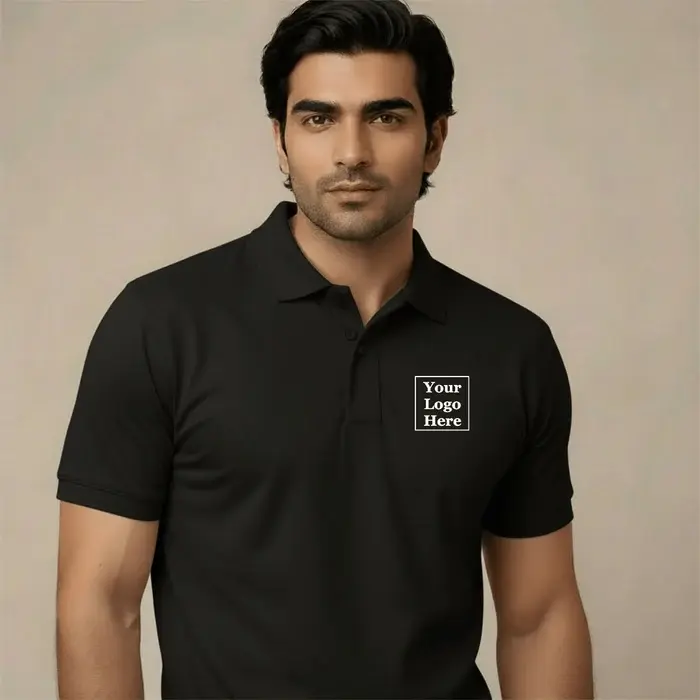 Custom Black Polo T-Shirts