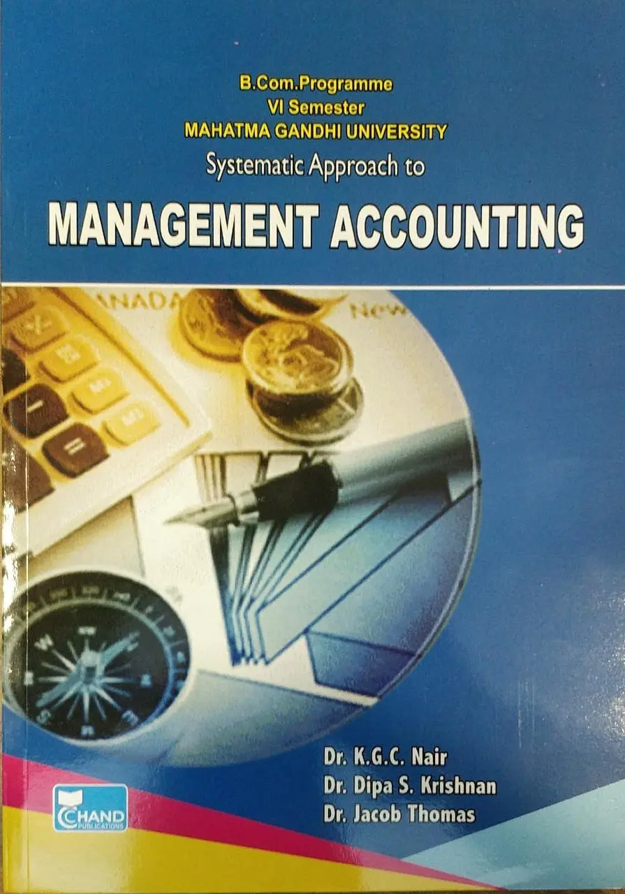 Management Accounting  B COM Semester 6 MG University