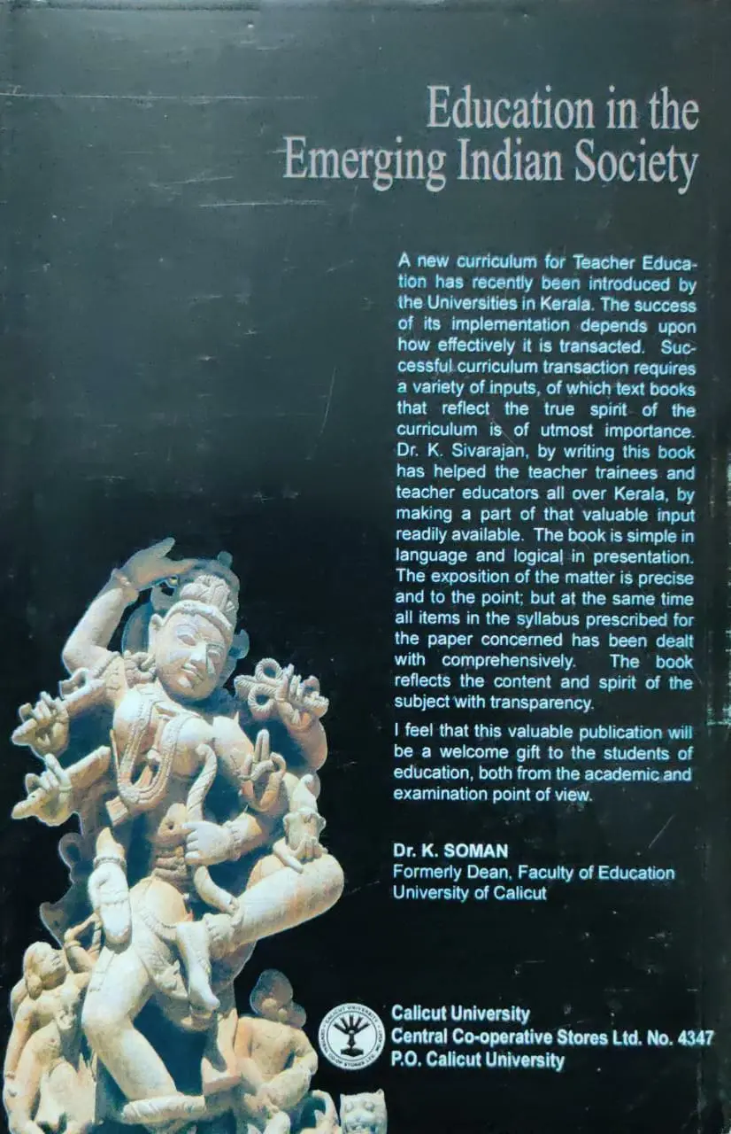 Education In The Emerging Indian Society - For B.Ed Students