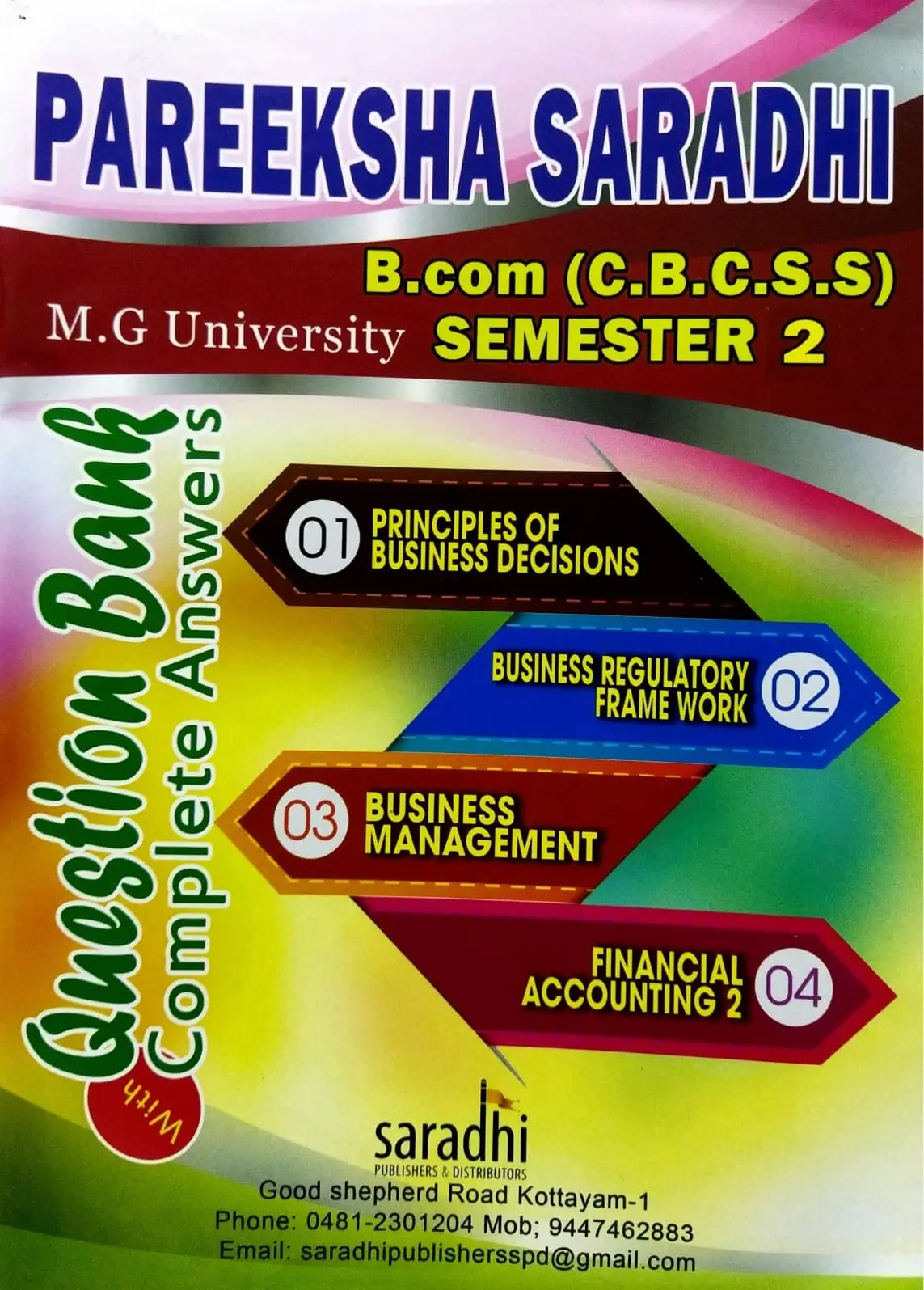 Pareeksha Saradhi B.Com Question Bank with Answers - Semester 2 : MG University