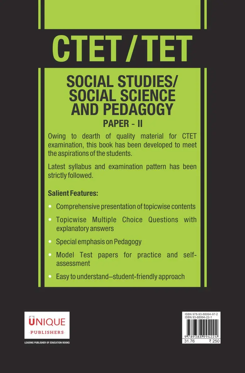 CTET / TET Paper II Social Studies / Social Science and Pedagogy