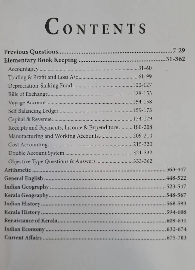 Divisional Accountant Rank File - New Pattern PSC Questions and Contents